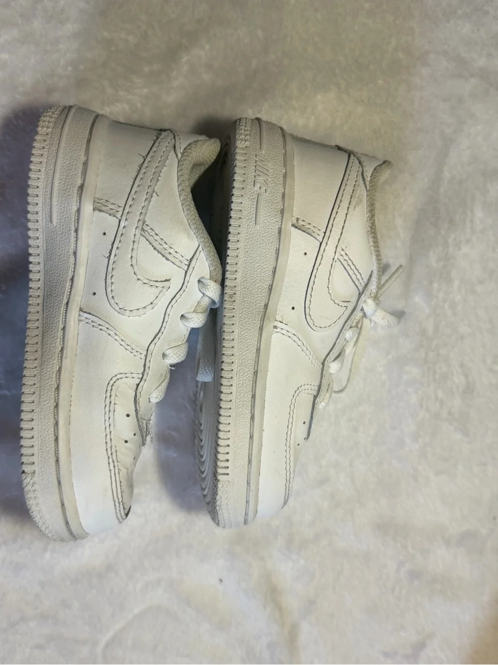 Nike Kids White Leather Sneakers